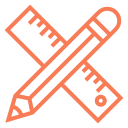 Ruler and pencil icon